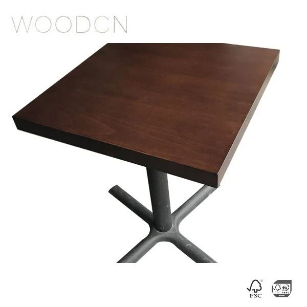 Oak Wood Dining Veneer Table For Restaurant