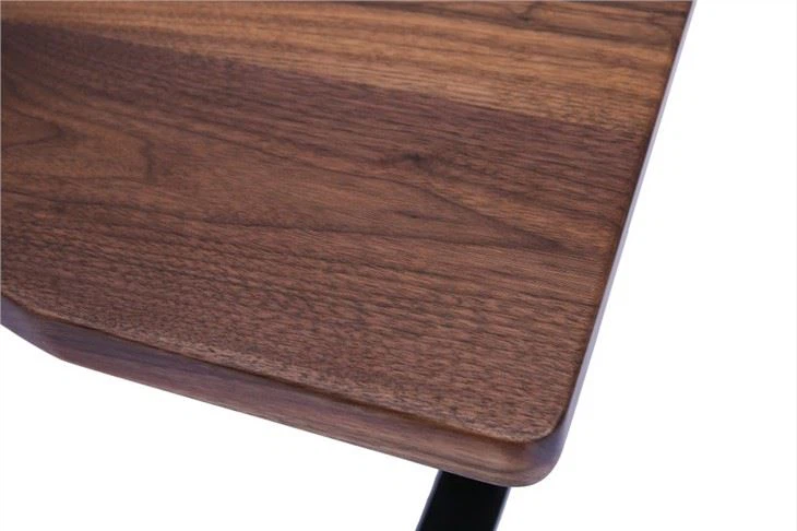 China Walnut Wood Edge Glued Office Desk Factory